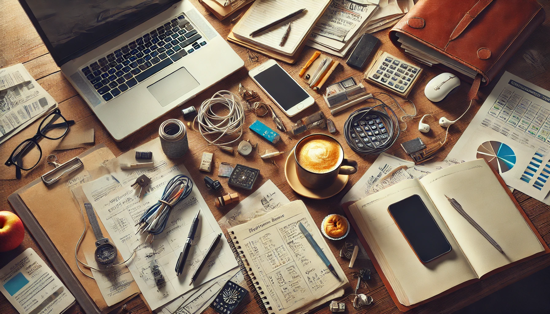 デスクの上は散らかりがち