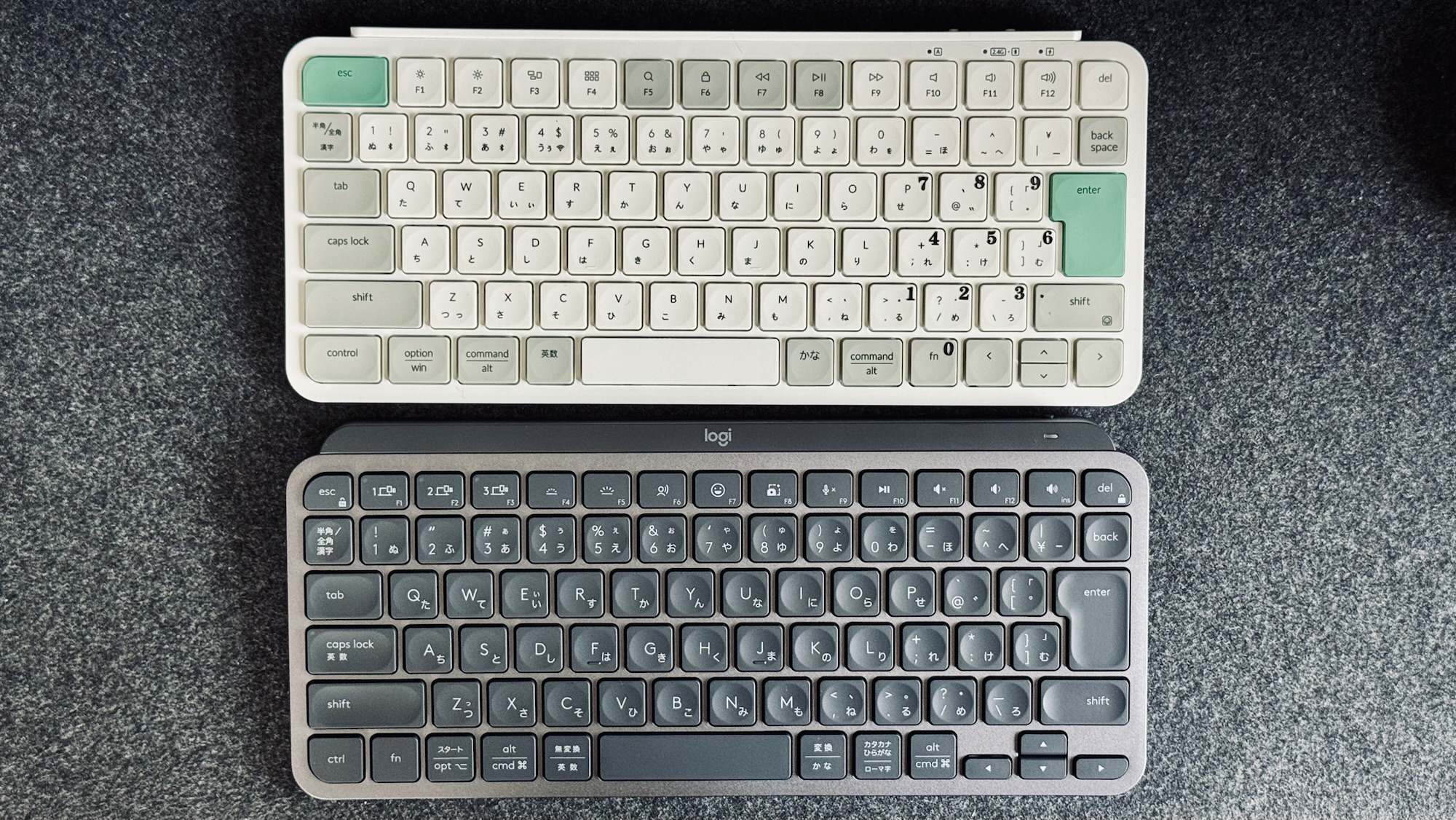 MX KEYS miniとKeychron B1 Pro